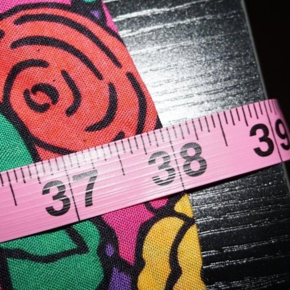 Vintage 80s John Matthews of California Floral Ruffle Tiered Dress Large - Picture 8 of 8